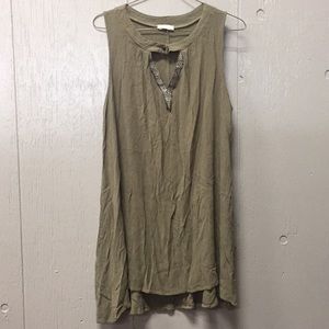 Olive green tank dress